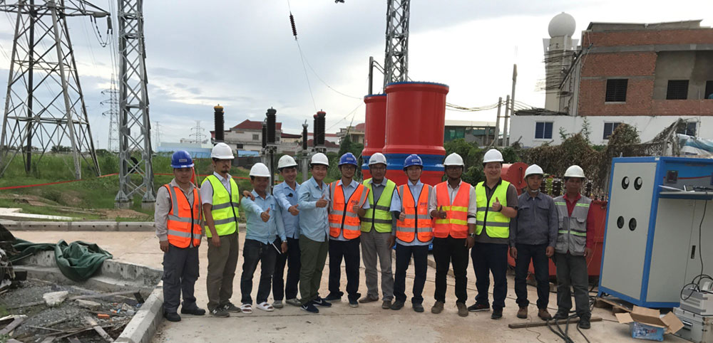 柬埔寨洪森公園115kV電纜系統(tǒng)竣工試驗(yàn)